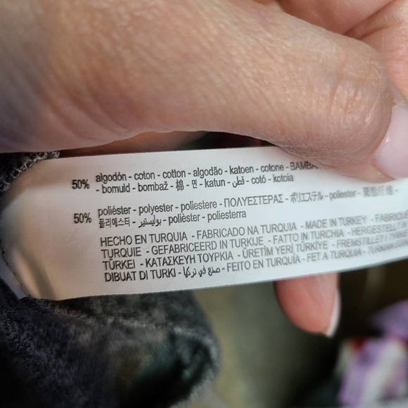 NWOT Zara Heathered Black Gray Soft Flannel Cropped Hoodie/Jogger Pants Set - Picture 15 of 16